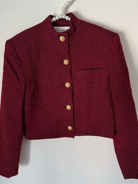jones new york red striped blazer